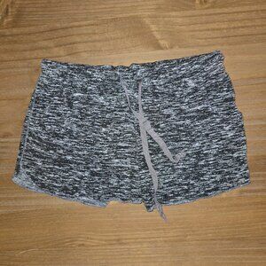 Aeropostale Live Love Dream Junior Soft Pajama Shorts Gray Black Heather Small
